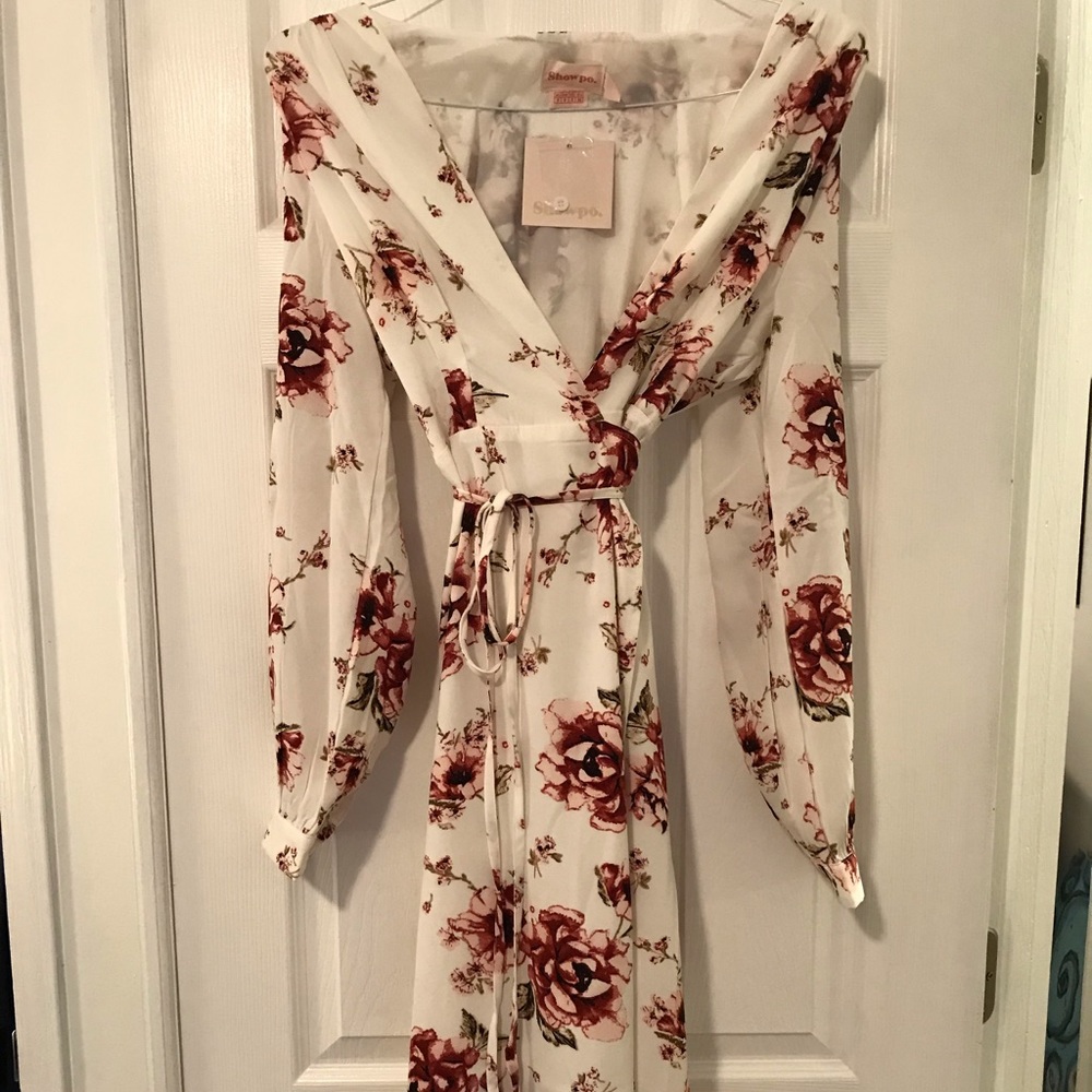 White floral dress